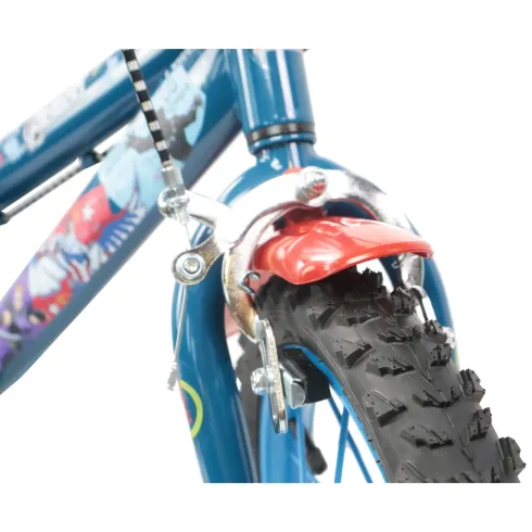 Bicicletta Bambini 14" Avengers Azzurro Rotelle Removibili Parafanghi