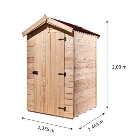 Casetta in Legno uso Bagno 140x140 cm