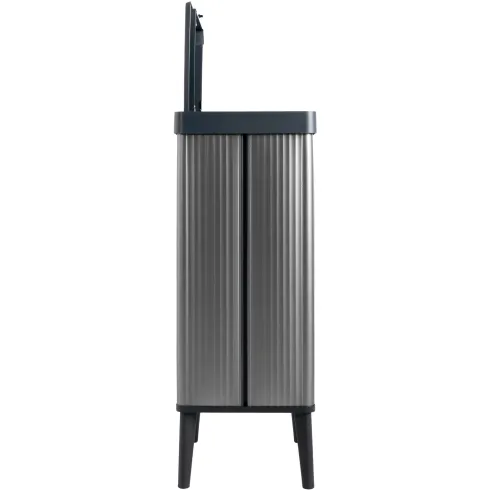 Pattumiera Keter 54L Grigio Perlato Apertura Push per Cucina con Gambe