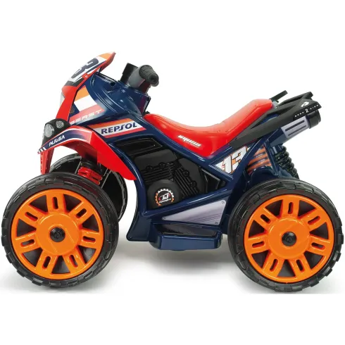 Quad Elettrico per Bambini Rosso Blu Repsol 12V Ruote Antiscivolo