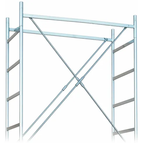 Trabattello Ponteggio Acciaio Piano Parapetto Stabilizzatori 820 cm
