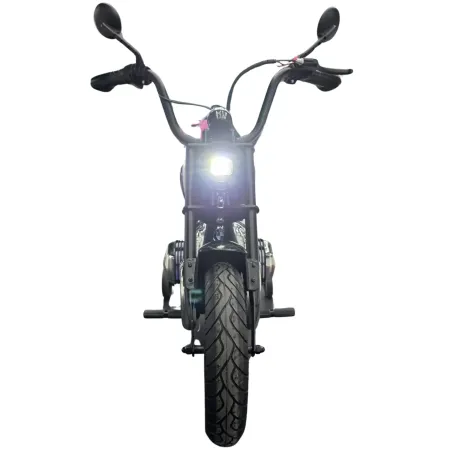 Moto Elettrica per Bambini 24V BMW R18 Nero Sedile Effetto Pelle Luci