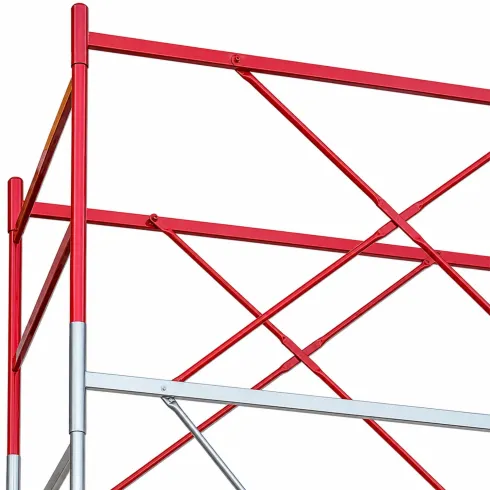 Trabattello Ponteggio Professionale con Botola Parapetto Aste h590 cm