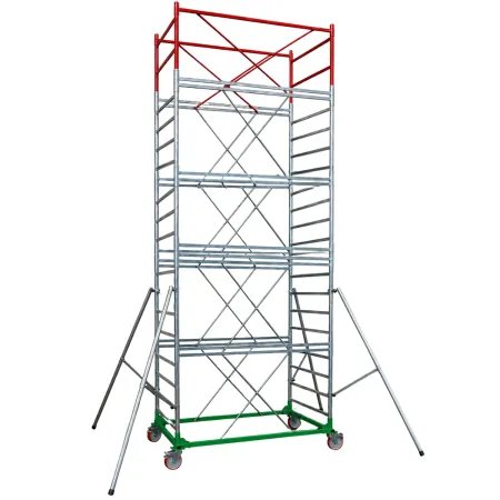 Trabattello Ponteggio Professionale con Botola Parapetto Aste h710 cm