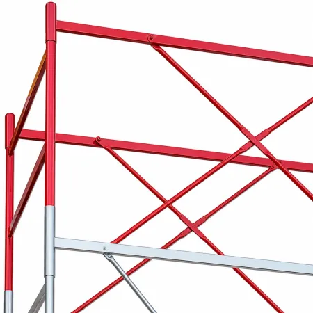Trabattello Ponteggio Professionale con Botola Parapetto Aste h710 cm