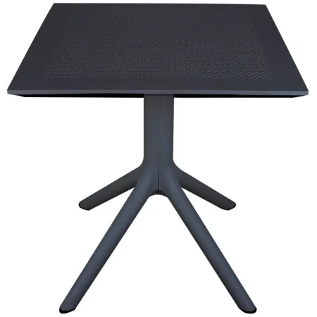 Tavolo da Giardino Quadrato 80x80x75 cm Antracite in Polipropilene