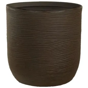 Vaso in Resina Marrone 35x34 Resistente Raggi UV Materiale Riciclabile