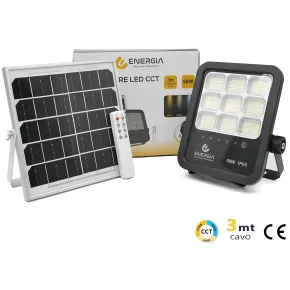 Proiettore Solare 50W 550lm CCT con Pannello Telecomando da Esterni