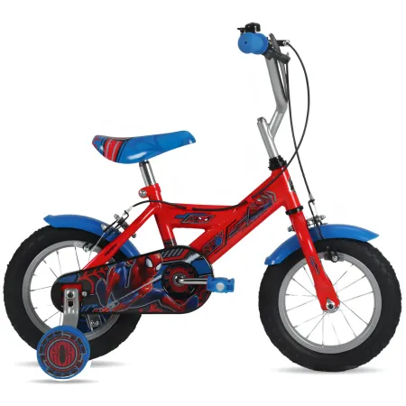 Bicicletta per Bambini con Rotelle 12" Spiderman Rosso Freni Caliper