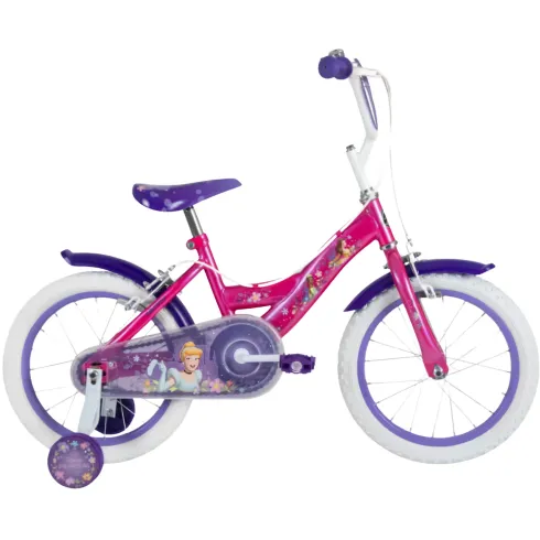 Bicicletta per Bambini 14" con Rotelle Principesse Disney Rosa a Sfera