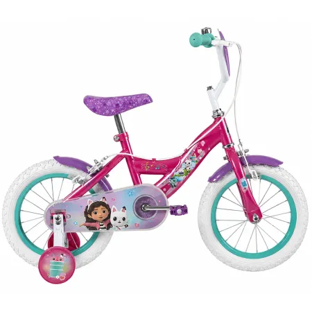 Bicicletta per Bambini 14" con Rotelle Gabby's Dollhouse Rosa a Sfera