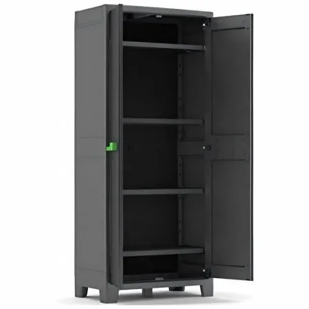 Armadio Keter Antracite Tuttopiani Resina Impermeabile Alto Organizer da Esterno | BricoShop24