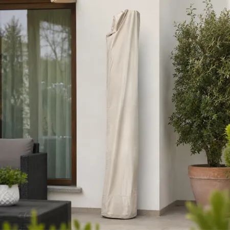 Custodia Ombrellone per Giardino 4x4 Palo Decentrato Beige Poliestere