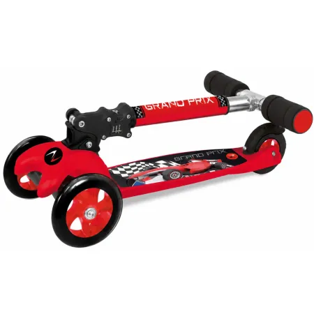 Monopattino a 3 Ruote Bambini Grand Prix Rosso Altezza Regolabile