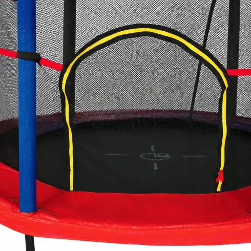 Trampolino Elastico 140 cm per Bambini Rete Sicurezza Interno Esterno