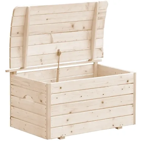 Cassapanca in Legno 15 mm Baule Contenitore Portagiochi FSC 76x43x47cm