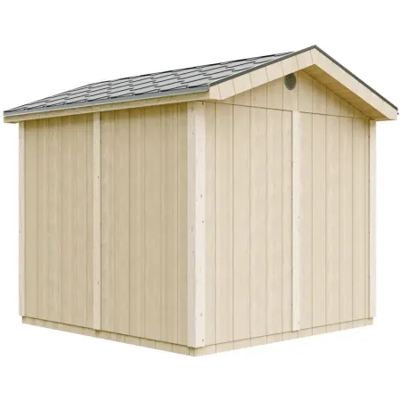 Casetta da Giardino in Legno Grezzo 236x250 cm 6 m2 Box con Pavimento