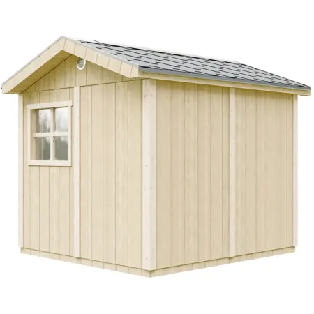 Casetta da Giardino in Legno Grezzo 236x250 cm 6 m2 Box con Pavimento