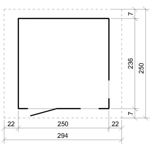 Casetta da Giardino in Legno Marrone 236x250 cm 6 m2 con Pavimento