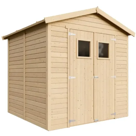 Casetta da Giardino in Legno 2x2m 4 m2 con Doppia Porta Vetrata