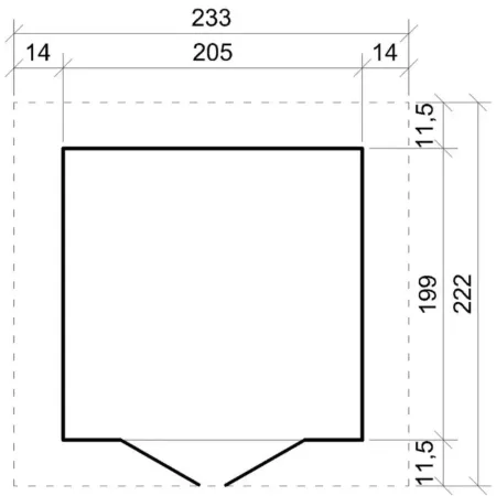 Casetta da Giardino in Legno 2x2m 4 m2 Pavimento Doppia Porta Vetrata