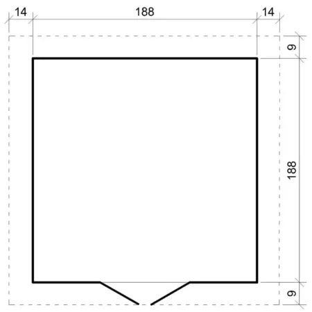 Casetta da Esterno in Legno 2x2 m Porta Finestrata Deposito Pavimento
