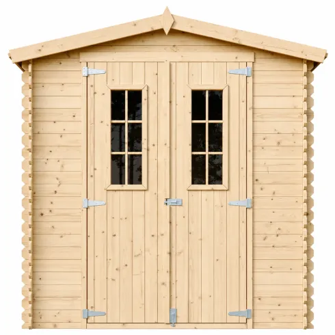 Casetta da Esterno in Legno 2x2 m Porta Finestrata Deposito Pavimento