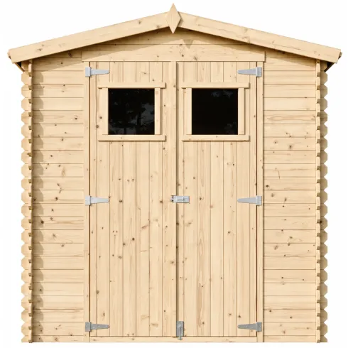 Casetta da Giardino 2x2 in Legno 19 mm Doppia Porta Deposito Attrezzi