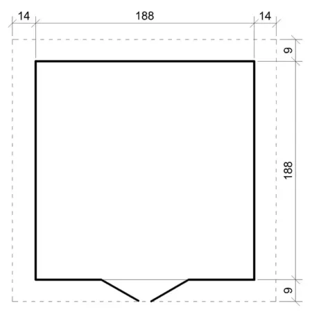 Casetta da Giardino 2x2 Legno 19 mm Pavimento Porta Deposito Attrezzi