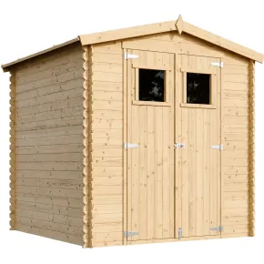 Casetta da Giardino 2x2 Legno 19 mm Pavimento Porta Deposito Attrezzi