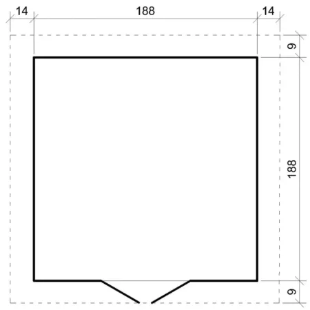 Casetta da Giardino 2x2 m Legno 19 mm Serratura Tetto Impermeabile