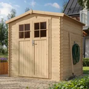 Casetta da Giardino 2x2 m Legno 19 mm Pavimento Serratura Impermeabile 2