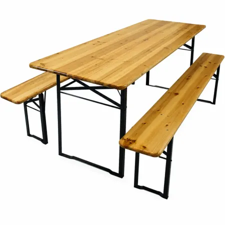 Tavolo e Panche Birreria 220x70 cm per Feste e Sagre