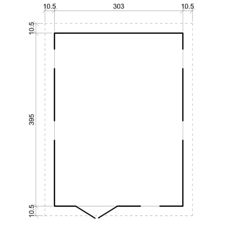 Casetta da Giardino 3x4 m Legno 17 mm Pavimento Doppia Porta Finestre