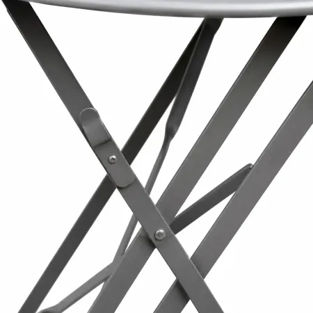 Tavolo Rotondo e 2 Sedie in Acciaio Set da Giardino Terrazzo Balcone Pieghevole  | Bricoshop24