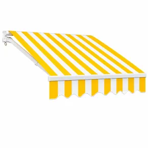 Tenda da Sole Bracci Retrattili 295x200 cm Motore Telecomando Righe Giallo