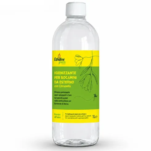 24 Flaconi 1L Bioetanolo con Citronella per Biocamini da Esterno
