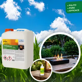4 Taniche 5L Bioetanolo con Citronella per Biocamini da Esterno 2