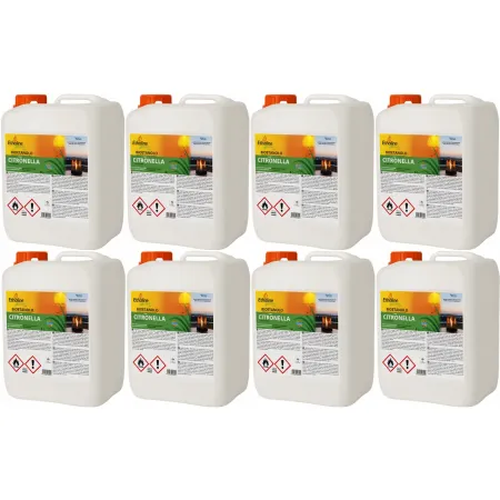 8 Taniche 5L Bioetanolo con Citronella per Biocamini da Esterno