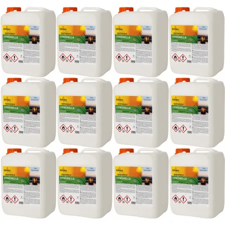 12 Taniche 5L Bioetanolo con Citronella per Biocamini da Esterno