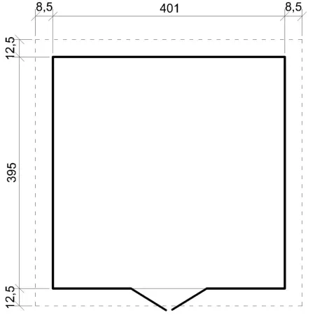 Casetta in Legno Giardino 4x4 17 mm Pavimento Porte Doppie Finestre