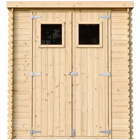 Casetta da Giardino in Legno 2x2 19 mm con Pavimento Doppia Porta