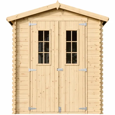 Casetta da Giardino in Legno 180x180 Tetto OSB Doppia Porta 19 mm
