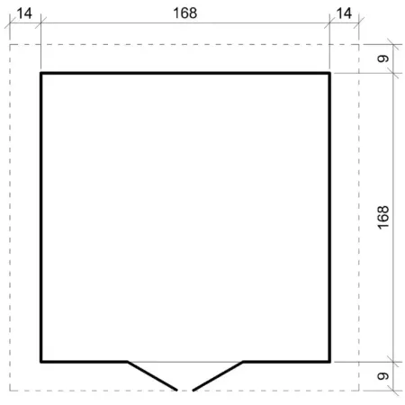 Casetta da Giardino in Legno 180x180 Tetto OSB Doppia Porta 19 mm