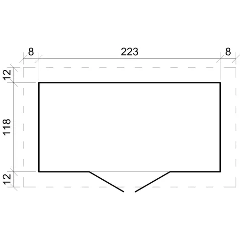 Casetta da Giardino in Legno 235x130 Porta con Serratura 19 mm