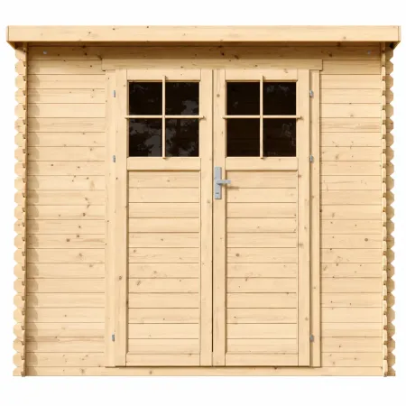 Casetta da Giardino in Legno 235x130 Pavimento Porta con Serratura