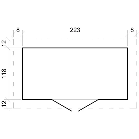 Casetta da Giardino in Legno 235x130 Pavimento Porta con Serratura