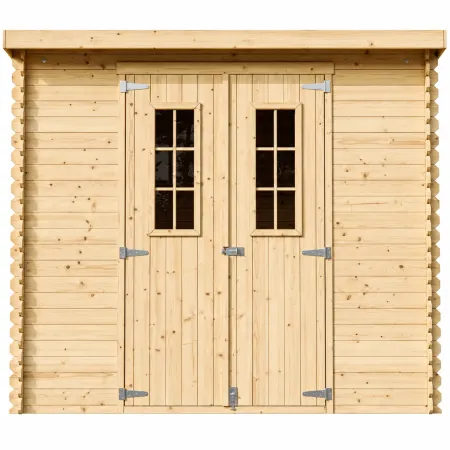 Casetta da Giardino 235x130 Legno 19 mm Pavimento Doppia Porta 3 m2