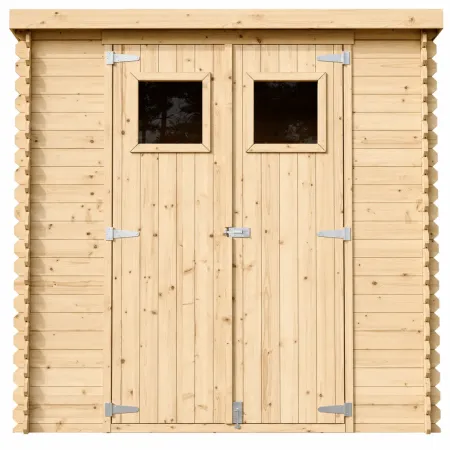 Casetta da Giardino 200x130 Legno 19 mm Doppia Porta Finestrata 2 m2