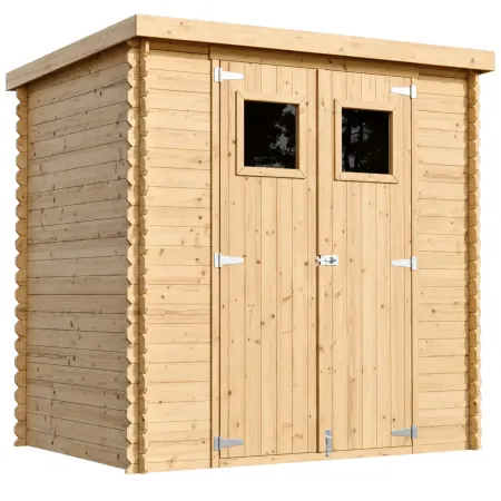 Casetta da Giardino 200x130 Legno 19 mm Doppia Porta Pavimento 2 m2
